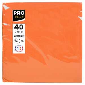 40 Servietten Watte 38X38 Orange