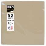 50 Servietten Watte 20X20 Beige