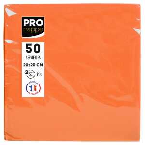 50 Servietten Watte 20X20 Orange