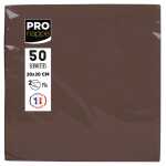 50 Servietten Watte 20X20 Schoko.