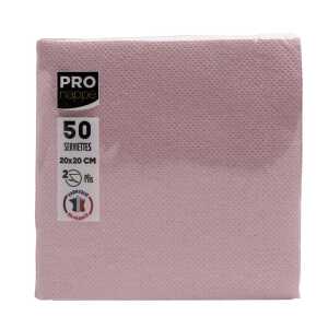 50 Servietten Watte20X20 Altrosa