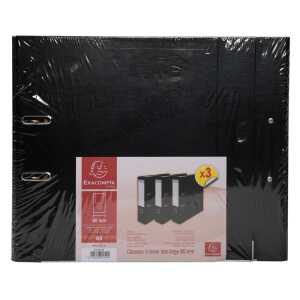 3er Set Ordner PP/Papier A4 R80 sw