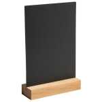 Menükartenhalter Schiefer HolzfußA5