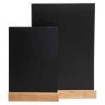 Menükartenhalter Schiefer HolzfußA5