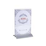 Tischaufsteller vert alu.sockel A4