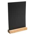 Menükartenhalter Schiefer HolzfußA4