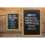 Kundenstopper Schiefer Holz 37x49cm