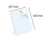 Tischaufsteller schräg A3 transpar