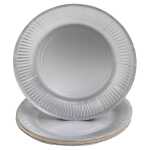 10 Teller Rund Ø 23 cm Silber metal