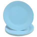 20 Teller Rund Ø 23 cm hellblau