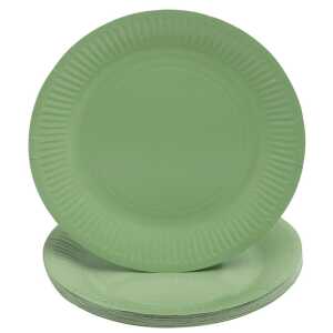 20 Teller Rund Ø 23 cm Olivegrün