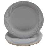 20 Teller Rund Ø 23 cm grau