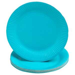 20 Teller Rund Ø 23 cm Türkis