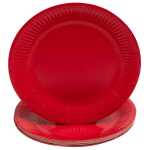 20 Teller Rund Ø 23 cm rot