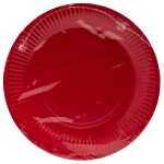 20 Teller Rund Ø 23 cm rot