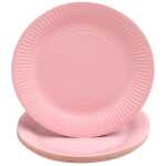 20 Teller Rund Ø 23 cm rosa