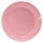 20 Teller Rund Ø 23 cm rosa