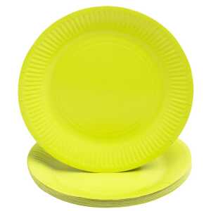 20 Teller Rund Ø 23 cm Kiwigrün