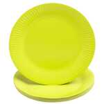 20 Teller Rund Ø 23 cm Kiwigrün