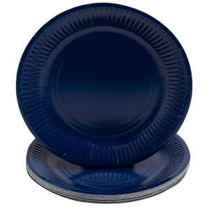 20 Teller Rund Ø 23 cm Marinblau