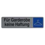 Selbstklebendes Türschild Garderobe