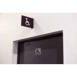 Selbstklebendes Türschild Behindert