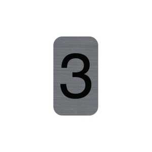 Selbstklebendes Türschild Ziffer 3