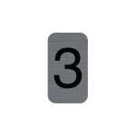 Selbstklebendes Türschild Ziffer 3