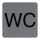 Selbstklebendes Schild WC 7,5x7,5