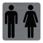 Klebeschild Damen/Männertoilette FR