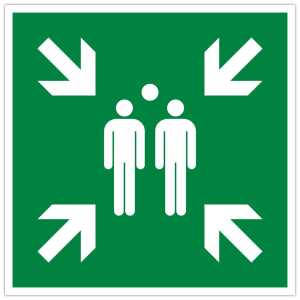 Klebeschild Sammelplatz 30cm