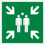 Klebeschild Sammelplatz 30cm