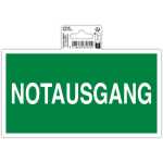 Schild Notausgang 20x11 cm PVC