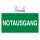Schild Notausgang 20x11 cm PVC