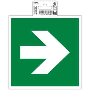 Schild Pfeil rechts 15x15 cm PVC