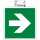 Schild Pfeil rechts 15x15 cm PVC