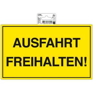 Schild Ausfahrt freihalten 25x15PVC