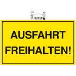 Schild Ausfahrt freihalten 25x15PVC