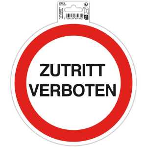 Schild Zutritt verboten 20 cm PVC