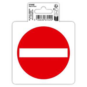 Schild Verbotene Richtung 10x10cm