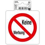 Schild keine Werbung PVC 10x10cm