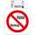 Schild keine Werbung PVC 10x10cm