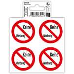 Schild keine Werbung PVC 10x10 (x4)