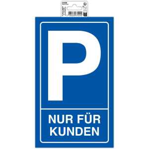 Schild für Kundenpark. 15X25 cm PVC