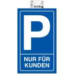 Schild für Kundenpark. 15X25 cm PVC