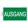 Klebeschild Ausgang 35cm (DE)