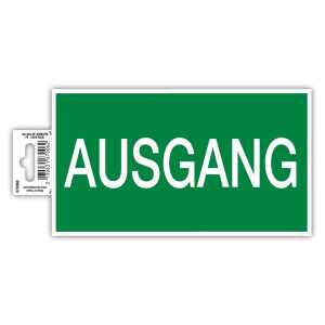Klebeschild Ausgang 20cm (DE)