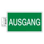 Klebeschild Ausgang 20cm (DE)