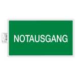 Klebeschild Notausgang 35cm (DE)