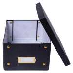 Aufbewahrungstbox flach A5+ schwarz
